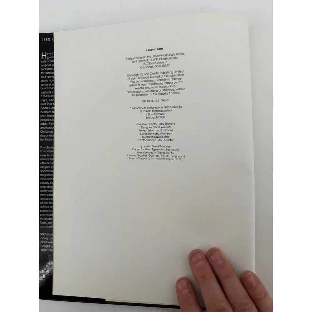 Festive Folding origami book by Paul Jackson (1997, Hardcover)